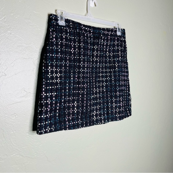 Loft Navy Tweed Multi Color A-Line Skirt - Picture 5 of 8